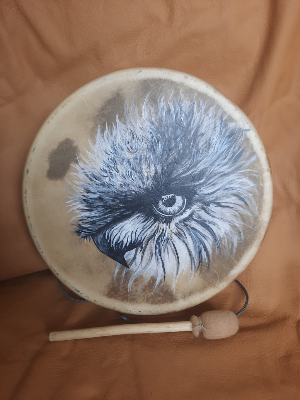 Tambour en peau de Bison