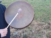 tambours en peau de taureau